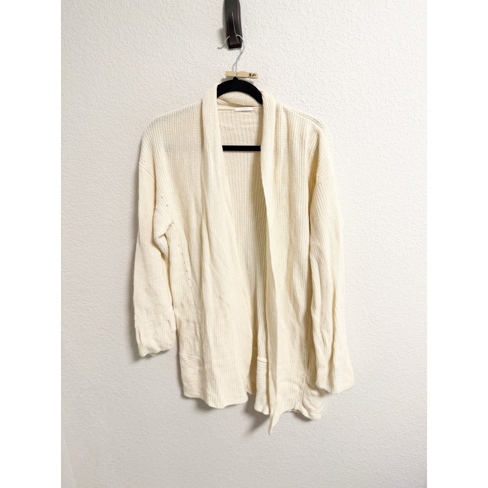 Malo Open Front Cardigan Sweater Shawl Collar Knit Long Sleeve Size 44